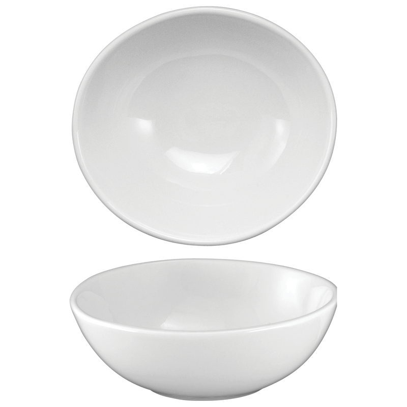 International Tableware TN-205 - Torino Ellipse Bowl - 5-1/8" Diam. (11 oz.) - European White